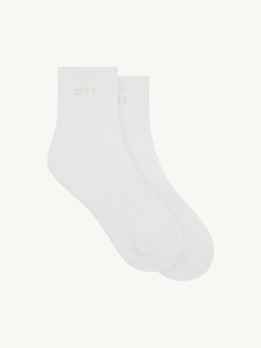 SET Active White Athletic Crew Socks
